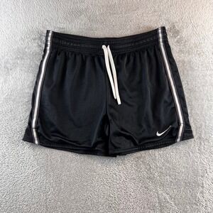 Nike Dri-FIT Mens Mesh Athletic Shorts Black Grey Stripe 404911-010 Small